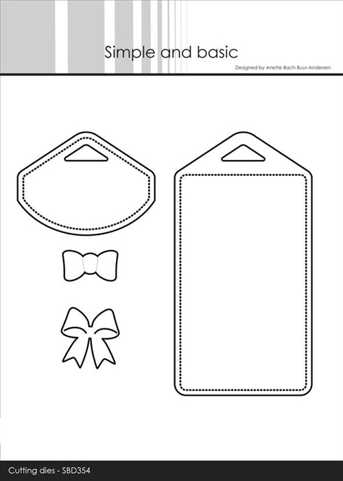 Simple and basic die Triangel tag w/Add-ons 6x11,5cm
